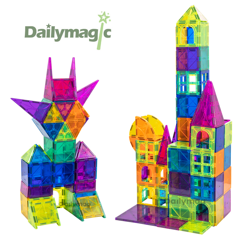 Dailymagic 120pcs Magnetic Tile Toy set